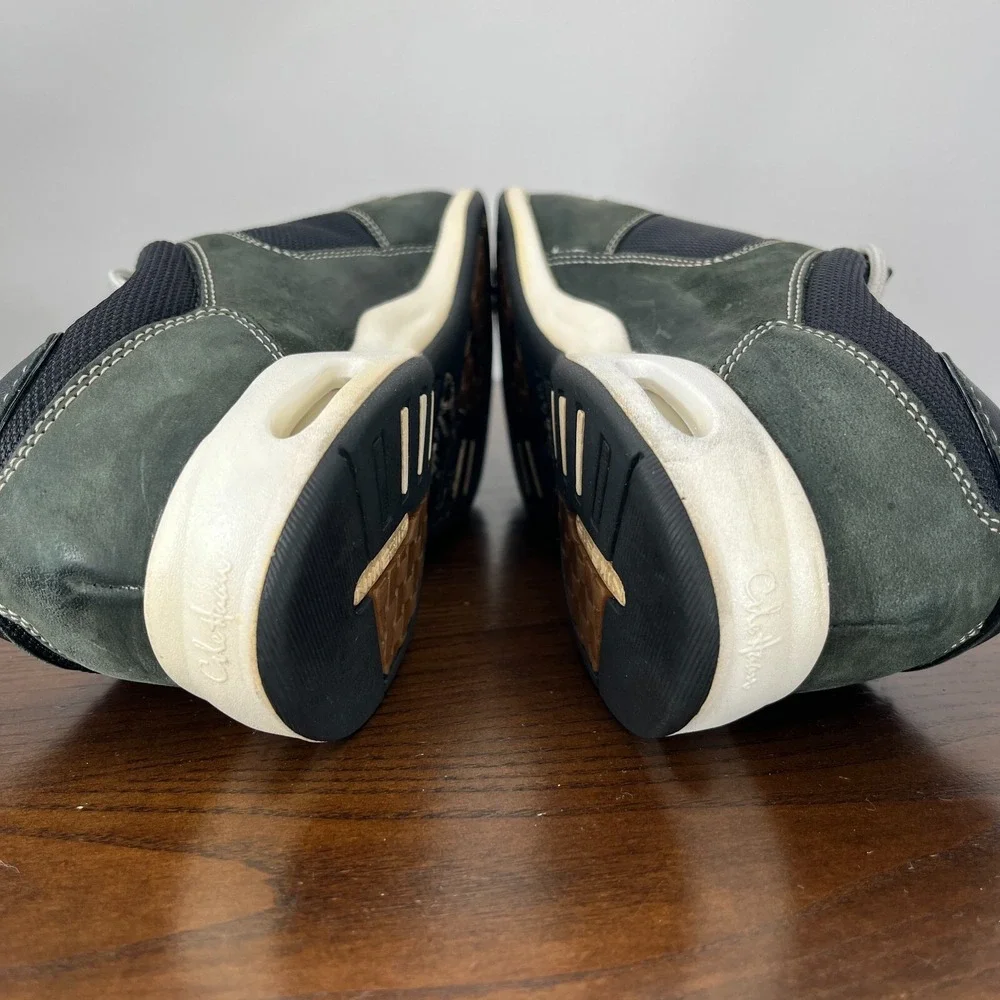 Cole Haan Shoes‎ Women's 8.5B Green Black Leather Mesh Lace Up Sneaker D25206